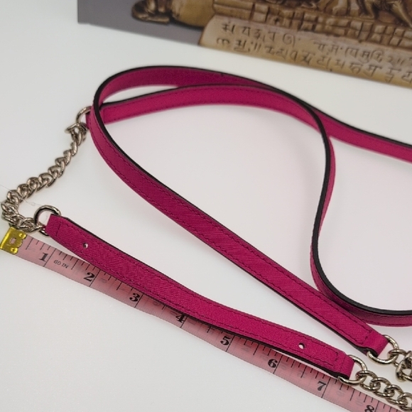 Kate Spade Pink, Gold Chain and Black Strap Wallet Chain - Picture 4 of 4